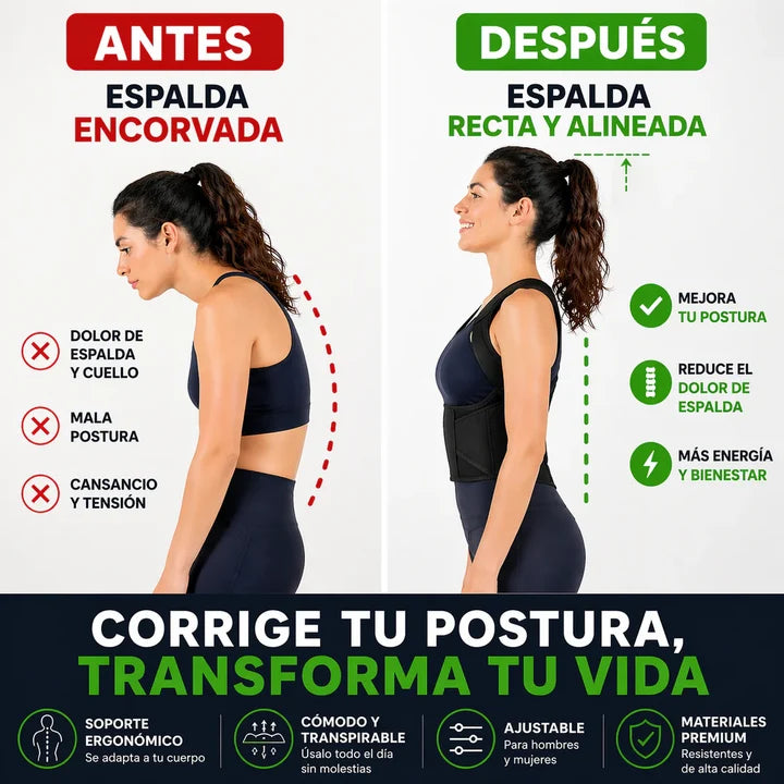 Faja Corrector de Postura Original 2 en 1 - Espalda Recta sin Dolor