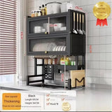ORGANIZADOR Y ESCURRIDOR DE PLATOS DE 3 NIVELES CON DOBLE TAPA DE 85 CM