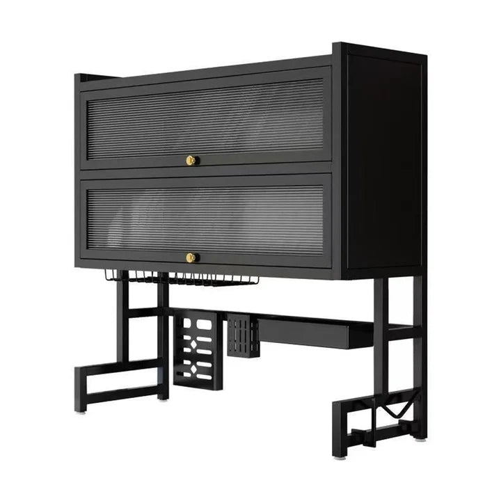 ORGANIZADOR Y ESCURRIDOR DE PLATOS DE 3 NIVELES CON DOBLE TAPA DE 85 CM